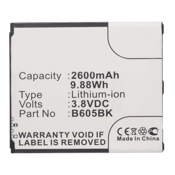 Batteries N Accessories BNA-WB-L13137 Cell Phone Battery - Li-ion, 3.8V, 2600mAh, Ultra High Capacity - Replacement for Samsung B605BA Battery