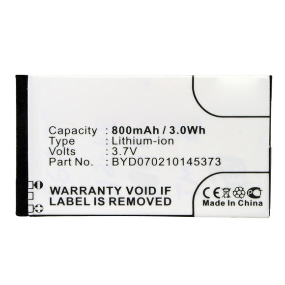 Batteries N Accessories BNA-WB-L13989 Cell Phone Battery - Li-ion, 3.7V, 800mAh, Ultra High Capacity - Replacement for VODAFONE BYD070210145373 Battery