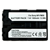 Batteries N Accessories BNA-WB-NPFM50 Camcorder Battery - li-ion, 7.4V, 1500 mAh, Ultra High Capacity Battery - Replacement for Sony NP-FM50 Battery