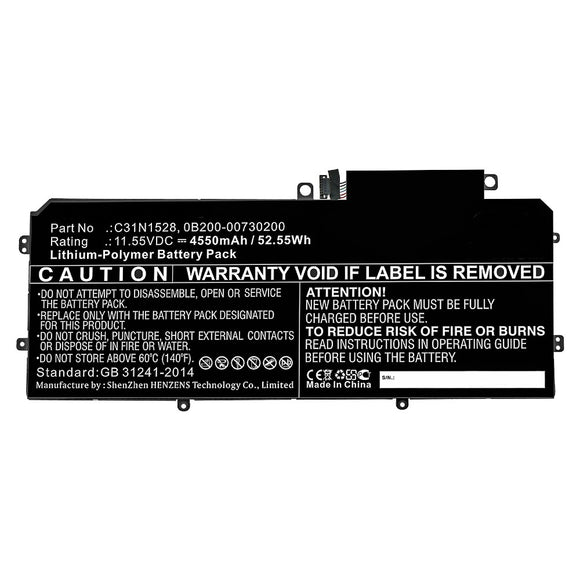Batteries N Accessories BNA-WB-P10551 Laptop Battery - Li-Pol, 11.55V, 4550mAh, Ultra High Capacity - Replacement for Asus C31N1528 Battery