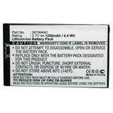 Batteries N Accessories BNA-WB-L10321 GPS Battery - Li-ion, 3.7V, 1200mAh, Ultra High Capacity - Replacement for Becker 38799440 Battery
