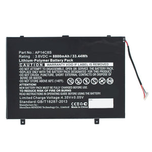 Batteries N Accessories BNA-WB-P9549 Laptop Battery - Li-Pol, 3.8V, 8800mAh, Ultra High Capacity - Replacement for Acer AP14C8S Battery