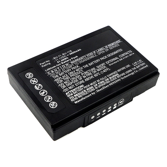 Batteries N Accessories BNA-WB-L13369 Equipment Battery - Li-ion, 11.1V, 4600mAh, Ultra High Capacity - Replacement for Sumitomo BU-11 Battery