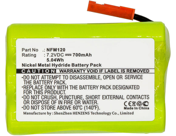 Batteries N Accessories BNA-WB-H8498 Equipment Battery - Ni-MH, 7.2V, 700mAh, Ultra High Capacity Battery - Replacement for Fluke NFM120 Battery