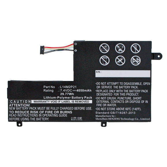 Batteries N Accessories BNA-WB-P12610 Laptop Battery - Li-Pol, 7.4V, 4050mAh, Ultra High Capacity - Replacement for Lenovo L14L2P21 Battery
