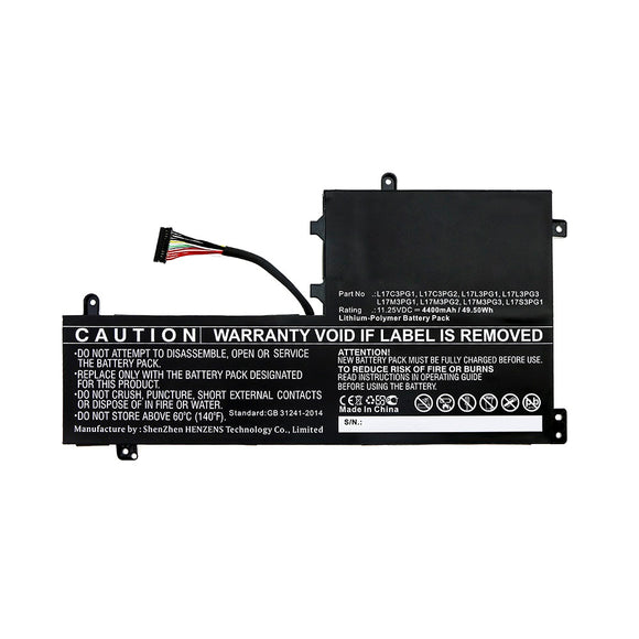 Batteries N Accessories BNA-WB-P12565 Laptop Battery - Li-Pol, 11.25V, 4400mAh, Ultra High Capacity - Replacement for Lenovo L17C3PG1 Battery