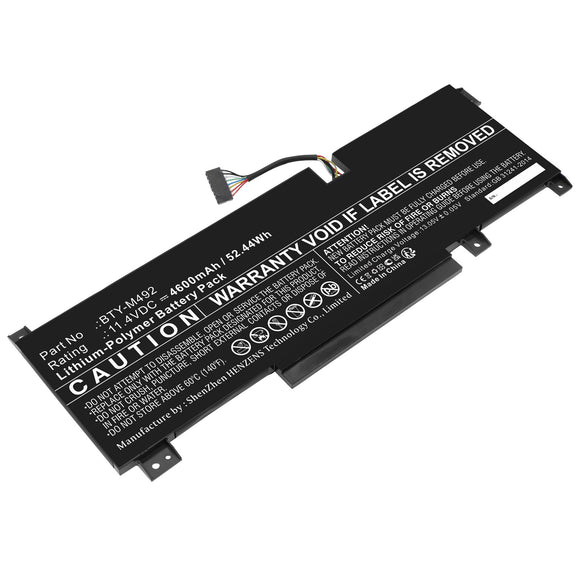 Batteries N Accessories BNA-WB-L17960 Laptop Battery - Li-Pol, 11.4V, 4600mAh, Ultra High Capacity - Replacement for MSI BTY-M492 Battery