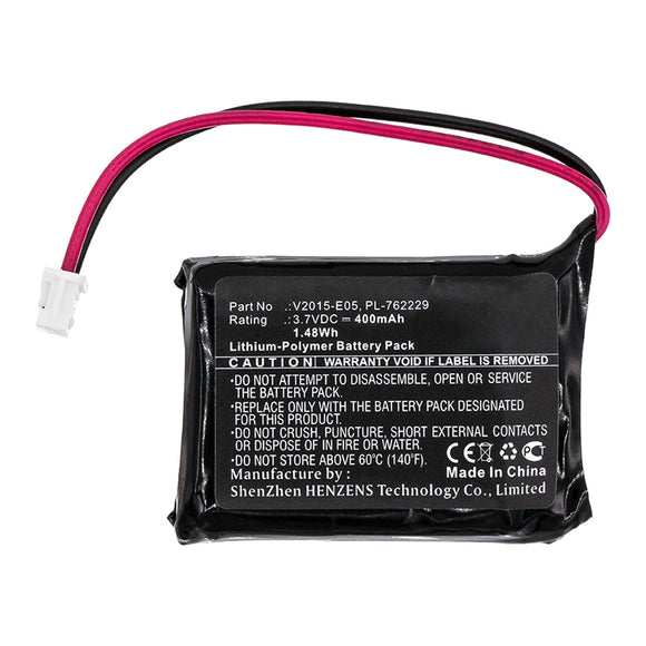 Batteries N Accessories BNA-WB-P14205 Flashlight Battery - Li-Pol, 3.7V, 400mAh, Ultra High Capacity - Replacement for ViKLi PL-762229 Battery