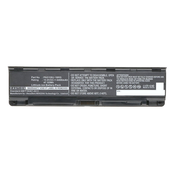 Batteries N Accessories BNA-WB-L13535 Laptop Battery - Li-ion, 10.8V, 4400mAh, Ultra High Capacity - Replacement for Toshiba PA5108U-1BRS Battery