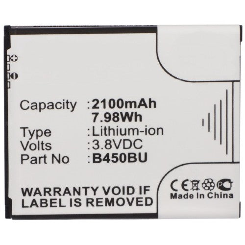 Batteries N Accessories BNA-WB-L4012 Cell Phone Battery - Li-ion, 3.8, 2100mAh, Ultra High Capacity Battery - Replacement for Samsung B450BC, B450BE, B450BU, B450BZ Battery