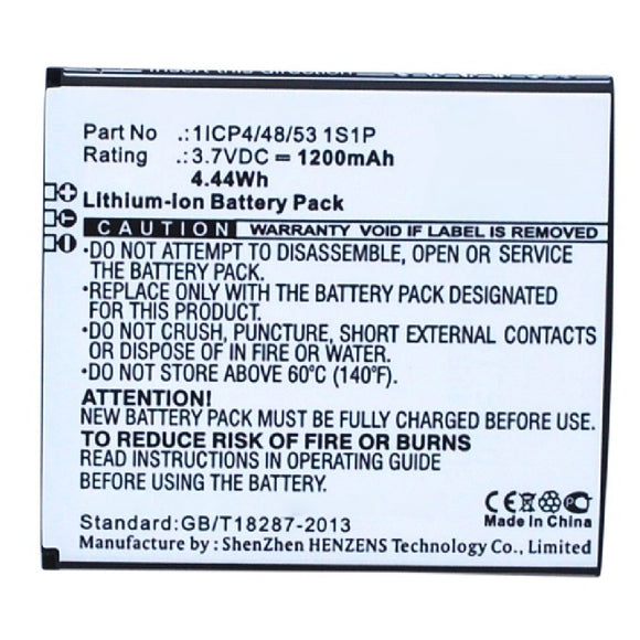 Batteries N Accessories BNA-WB-L10120 Cell Phone Battery - Li-ion, 3.7V, 1200mAh, Ultra High Capacity - Replacement for CUBE1 1ICP4/48/53 1S1P Battery