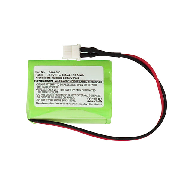 Batteries N Accessories BNA-WB-H12399 Remote Control Battery - Ni-MH, 7.2V, 700mAh, Ultra High Capacity - Replacement for JAY 6AAA800 Battery