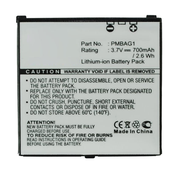 Batteries N Accessories BNA-WB-L16818 Cell Phone Battery - Li-ion, 3.7V, 700mAh, Ultra High Capacity - Replacement for Panasonic PMBAG1 Battery