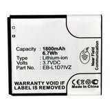 Batteries N Accessories BNA-WB-L13171 Cell Phone Battery - Li-ion, 3.7V, 1800mAh, Ultra High Capacity - Replacement for Samsung EB-L1D7IVZ Battery