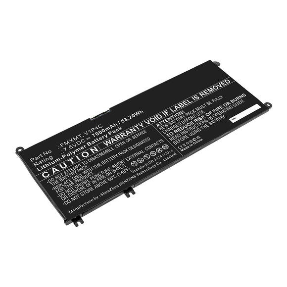 Batteries N Accessories BNA-WB-P17262 Laptop Battery - Li-Pol, 7.6V, 7000mAh, Ultra High Capacity - Replacement for Dell  FMXMT Battery
