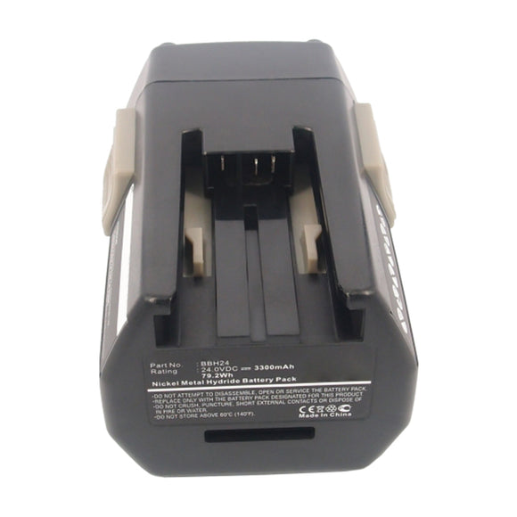 Batteries N Accessories BNA-WB-H15280 Power Tool Battery - Ni-MH, 24V, 3300mAh, Ultra High Capacity - Replacement for Milwaukee BBH24 Battery
