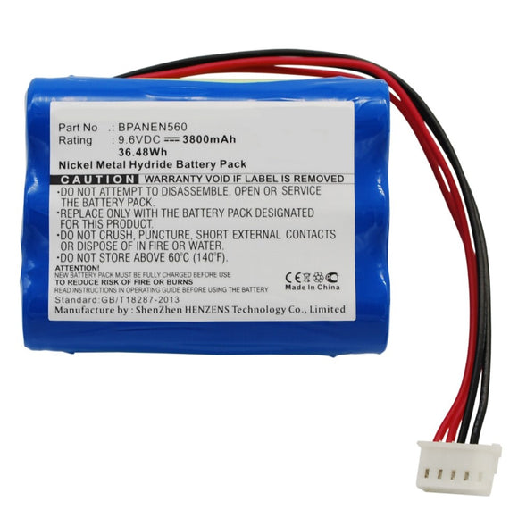 Batteries N Accessories BNA-WB-H9376 Medical Battery - Ni-MH, 9.6V, 3800mAh, Ultra High Capacity - Replacement for Covidien 69308 Battery