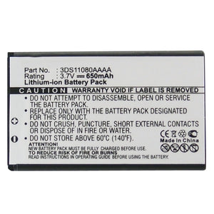 Batteries N Accessories BNA-WB-L3058 Cell Phone Battery - Li-Ion, 3.7V, 650 mAh, Ultra High Capacity Battery - Replacement for Alcatel 3DS10241AAAA Battery