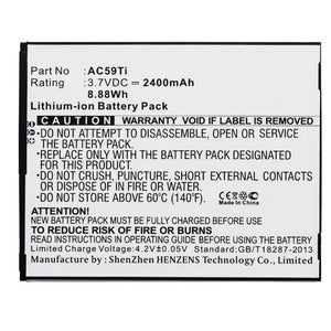 Batteries N Accessories BNA-WB-L9847 Cell Phone Battery - Li-ion, 3.7V, 2400mAh, Ultra High Capacity - Replacement for Archos AC59Ti Battery