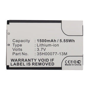 Batteries N Accessories BNA-WB-P15624 Cell Phone Battery - Li-Pol, 3.7V, 1500mAh, Ultra High Capacity - Replacement for HTC 35H00077-13M Battery