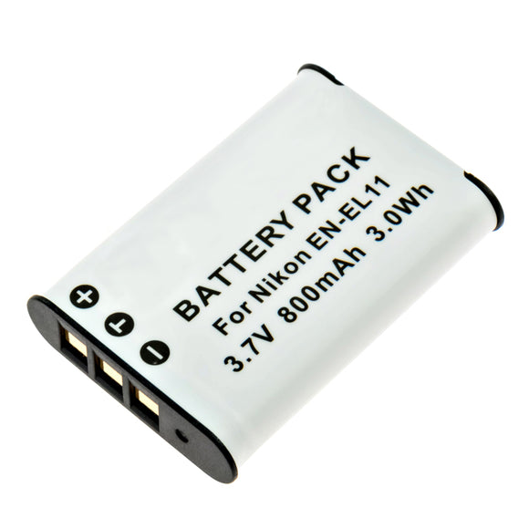 Batteries N Accessories BNA-WB-L9014 Digital Camera Battery - Li-ion, 3.7V, 680mAh, Ultra High Capacity - Replacement for Nikon EN-EL11 Battery