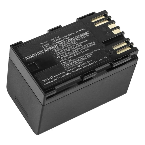 Batteries N Accessories BNA-WB-L10226 Digital Camera Battery - Li-ion, 14.4V, 2600mAh, Ultra High Capacity - Replacement for Canon BP-A30 Battery