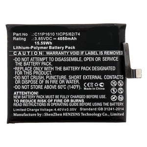 Batteries N Accessories BNA-WB-P9862 Cell Phone Battery - Li-Pol, 3.85V, 4050mAh, Ultra High Capacity - Replacement for Asus C11P1610 1ICP5/62/74 Battery