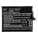 Batteries N Accessories BNA-WB-P9862 Cell Phone Battery - Li-Pol, 3.85V, 4050mAh, Ultra High Capacity - Replacement for Asus C11P1610 1ICP5/62/74 Battery