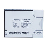 Batteries N Accessories BNA-WB-L14733 Cell Phone Battery - Li-ion, 3.8V, 3100mAh, Ultra High Capacity - Replacement for OPPO BLP535 Battery