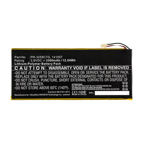 Batteries N Accessories BNA-WB-P16277 Tablet Battery - Li-Pol, 3.8V, 3300mAh, Ultra High Capacity - Replacement for Acer PR-3258C7G Battery