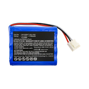 Batteries N Accessories BNA-WB-L10851 Medical Battery - Li-ion, 14.4V, 1100mAh, Ultra High Capacity - Replacement for COMEN CM100BAT Battery