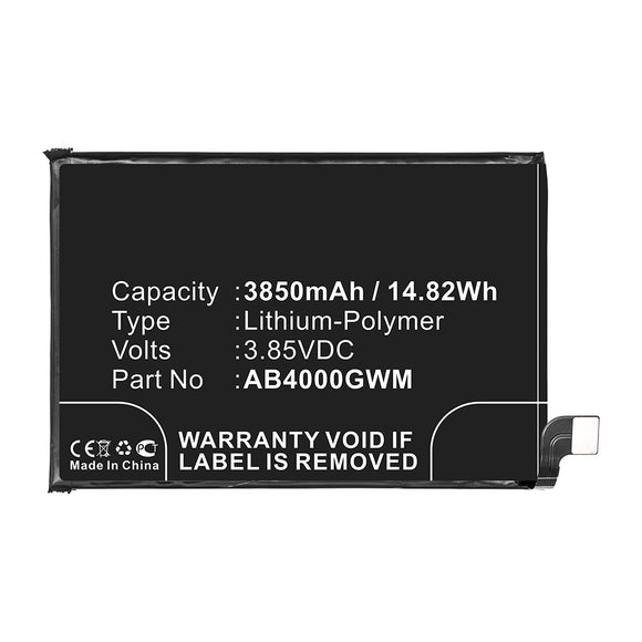 Batteries N Accessories BNA-WB-P14799 Cell Phone Battery - Li-Pol, 3.85V, 3850mAh, Ultra High Capacity - Replacement for Philips AB4000GWM Battery