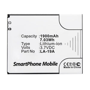Batteries N Accessories BNA-WB-L14033 Cell Phone Battery - Li-ion, 3.7V, 1900mAh, Ultra High Capacity - Replacement for Yusun LA-19A Battery