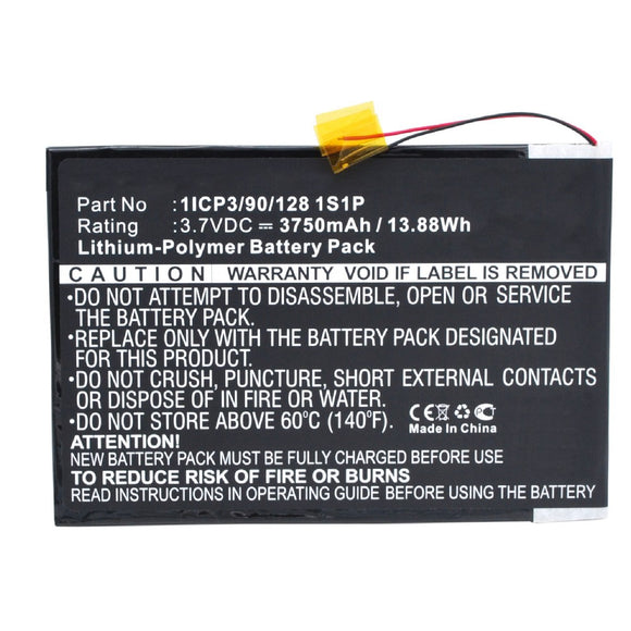 Batteries N Accessories BNA-WB-P3500 Cell Phone Battery - Li-Pol, 3.7V, 3750 mAh, Ultra High Capacity Battery - Replacement for Nuvision 1ICP3/90/1281S1P Battery