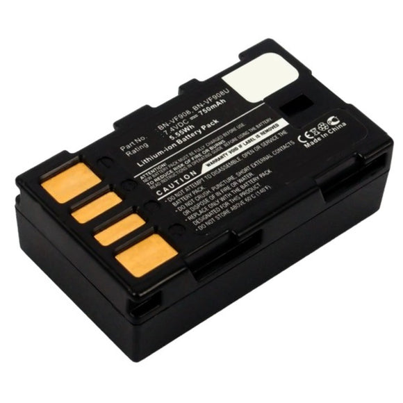 Batteries N Accessories BNA-WB-L8968 Digital Camera Battery - Li-ion, 7.4V, 750mAh, Ultra High Capacity - Replacement for JVC BN-VF908 Battery