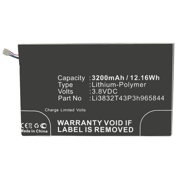 Batteries N Accessories BNA-WB-P3067 Cell Phone Battery - Li-Pol, 3.8V, 3200 mAh, Ultra High Capacity Battery - Replacement for Amazing Li3832T43P3h965844 Battery