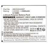 Batteries N Accessories BNA-WB-P17897 Cell Phone Battery - Li-Pol, 3.8V, 2300mAh, Ultra High Capacity - Replacement for Philips AB2500AWMT Battery