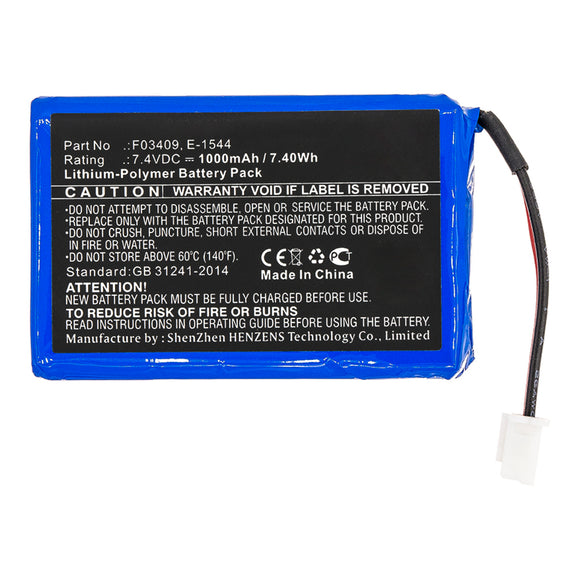 Batteries N Accessories BNA-WB-P13347 Equipment Battery - Li-Pol, 7.4V, 1000mAh, Ultra High Capacity - Replacement for Satlink E-1544 Battery