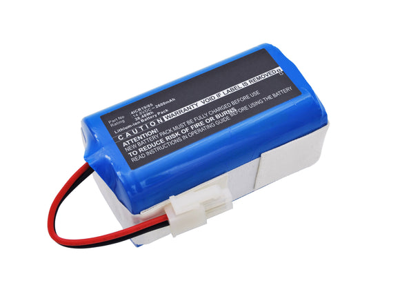 Batteries N Accessories BNA-WB-L6711 Vacuum Cleaners Battery - Li-Ion, 14.8V, 2600 mAh, Ultra High Capacity Battery - Replacement for Dibea 4ICR19/65 Battery