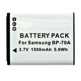 Batteries N Accessories BNA-WB-L9124 Digital Camera Battery - Li-ion, 3.7V, 740mAh, Ultra High Capacity - Replacement for Samsung BP-70A Battery