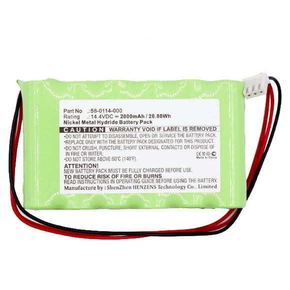 Batteries N Accessories BNA-WB-H11127 Time Clock Battery - Ni-MH, 14.4V, 2000mAh, Ultra High Capacity - Replacement for Acroprint 58-0114-000 Battery