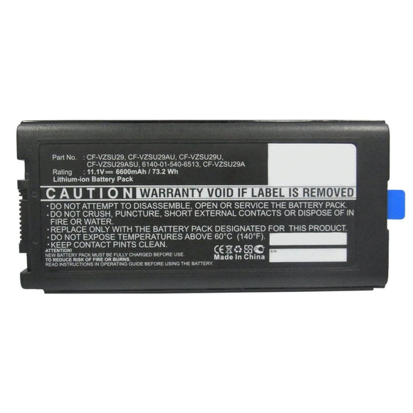 Batteries N Accessories BNA-WB-L9668 Laptop Battery - Li-ion, 11.1V, 6600mAh, Ultra High Capacity - Replacement for Panasonic CF-VZSU29 Battery