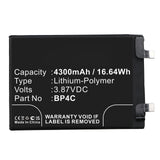 Batteries N Accessories BNA-WB-P17375 Cell Phone Battery - Li-Pol, 3.87V, 4300mAh, Ultra High Capacity - Replacement for Xiaomi BP4C Battery