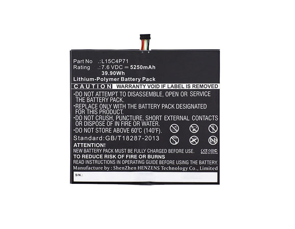 Batteries N Accessories BNA-WB-P4619 Laptops Battery - Li-Pol, 7.6V, 5250 mAh, Ultra High Capacity Battery - Replacement for Lenovo L15C4P71 Battery