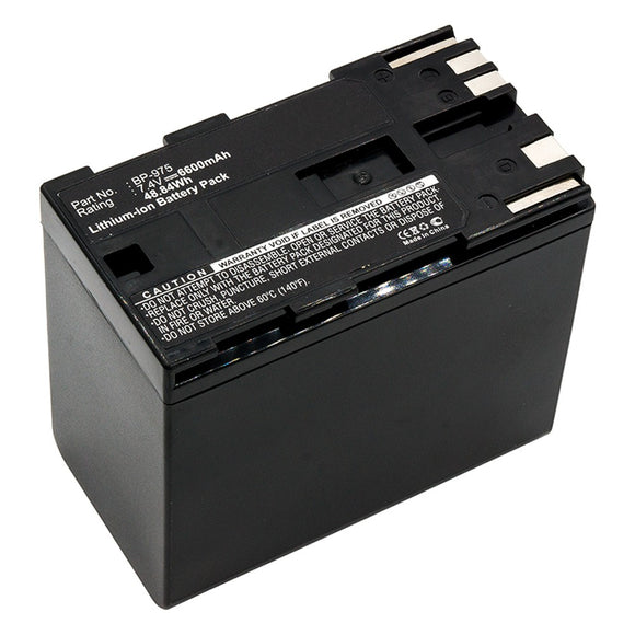 Batteries N Accessories BNA-WB-L10225 Digital Camera Battery - Li-ion, 7.4V, 6600mAh, Ultra High Capacity - Replacement for Canon BP-975 Battery