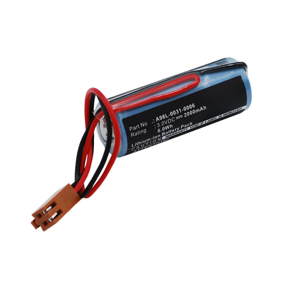 Batteries N Accessories BNA-WB-L11378 PLC Battery - Li-MnO2, 3V, 2000mAh, Ultra High Capacity - Replacement for GE A02B-0118-K111 Battery