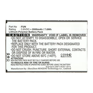 Batteries N Accessories BNA-WB-P16467 Cell Phone Battery - Li-Pol, 3.8V, 2000mAh, Ultra High Capacity - Replacement for Myphone FUN Battery