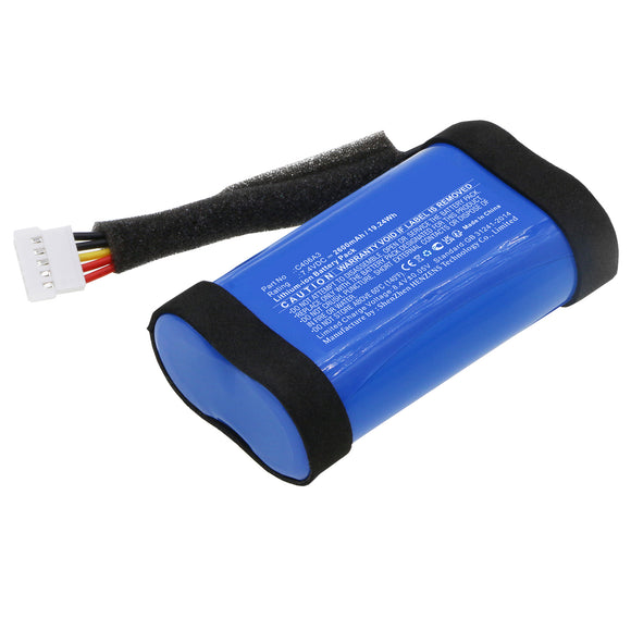 Batteries N Accessories BNA-WB-L18095 Speaker Battery - Li-ion, 7.4V, 2600mAh, Ultra High Capacity - Replacement for Marshall C406A3 Battery