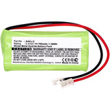 Batteries N Accessories BNA-WB-H435 Cordless Phones Battery - Ni-MH, 2.4V, 700 mAh, Ultra High Capacity Battery - Replacement for Universal AAAx2 Battery