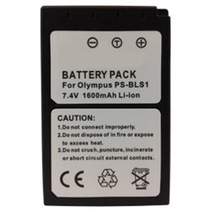 Batteries N Accessories BNA-WB-BLS1 Digital Camera Battery - li-ion, 7.4V, 1600 mAh, Ultra High Capacity Battery - Replacement for Olympus BLS-1 Battery